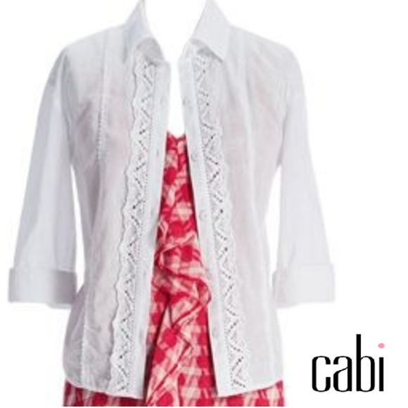CAbi Tops - Charming cabi Spring 2013 White Collete Top NWOT